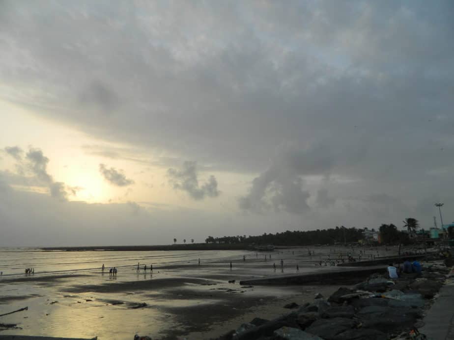 View of Gorai Beach during Sunset.