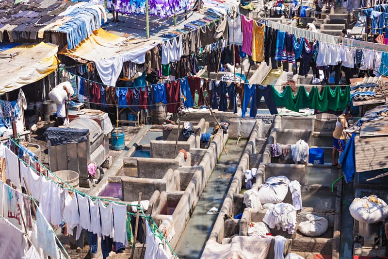 Dhobi Ghat is a well known open air laundromat in Mumbai, India